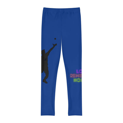 Youth Full-Length Leggings: Tennis Dark Blue