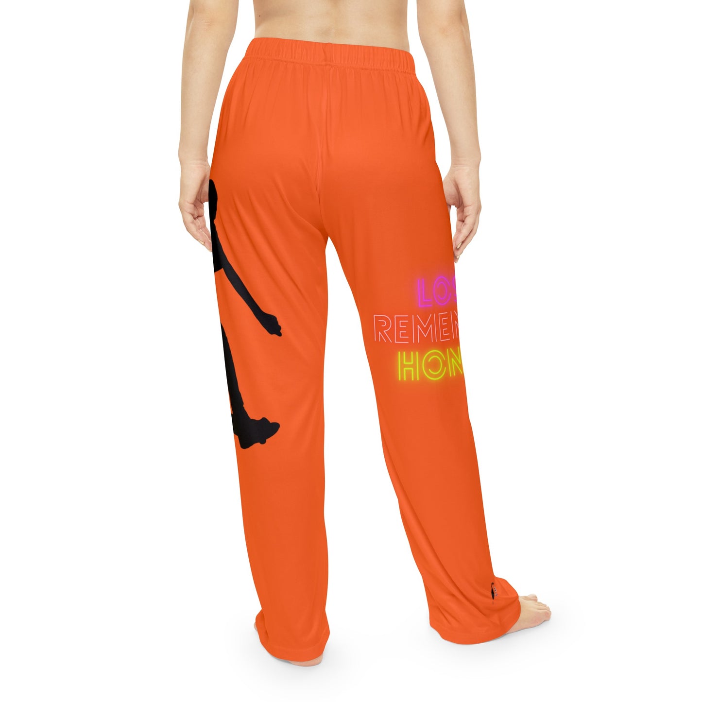 Pambabaeng Pajama Pants: Skateboarding Orange 