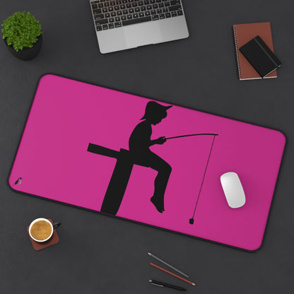 Desk Mat: Fishing Pink