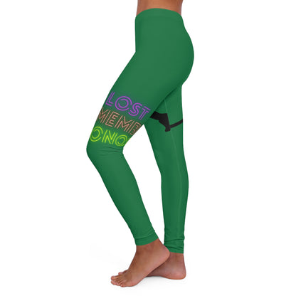 Women's Spandex Leggings: Hockey Dark Green