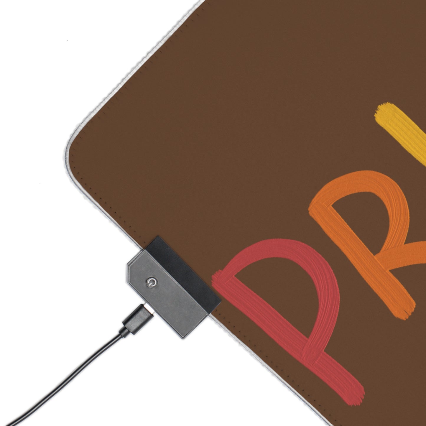 LED Gaming Mouse Pad: LGBTQ Pride Brown