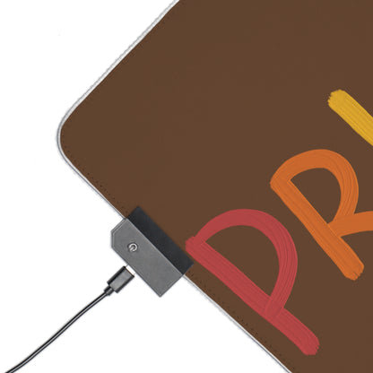 LED Gaming Mouse Pad: LGBTQ Pride Brown