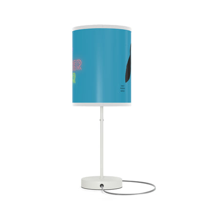 Lamp on a Stand, US|CA plug: Crazy Penguin World Logo Turquoise