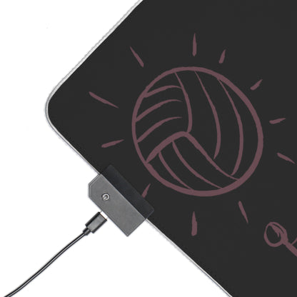 LED Gaming Mouse Pad: Volleyball Black