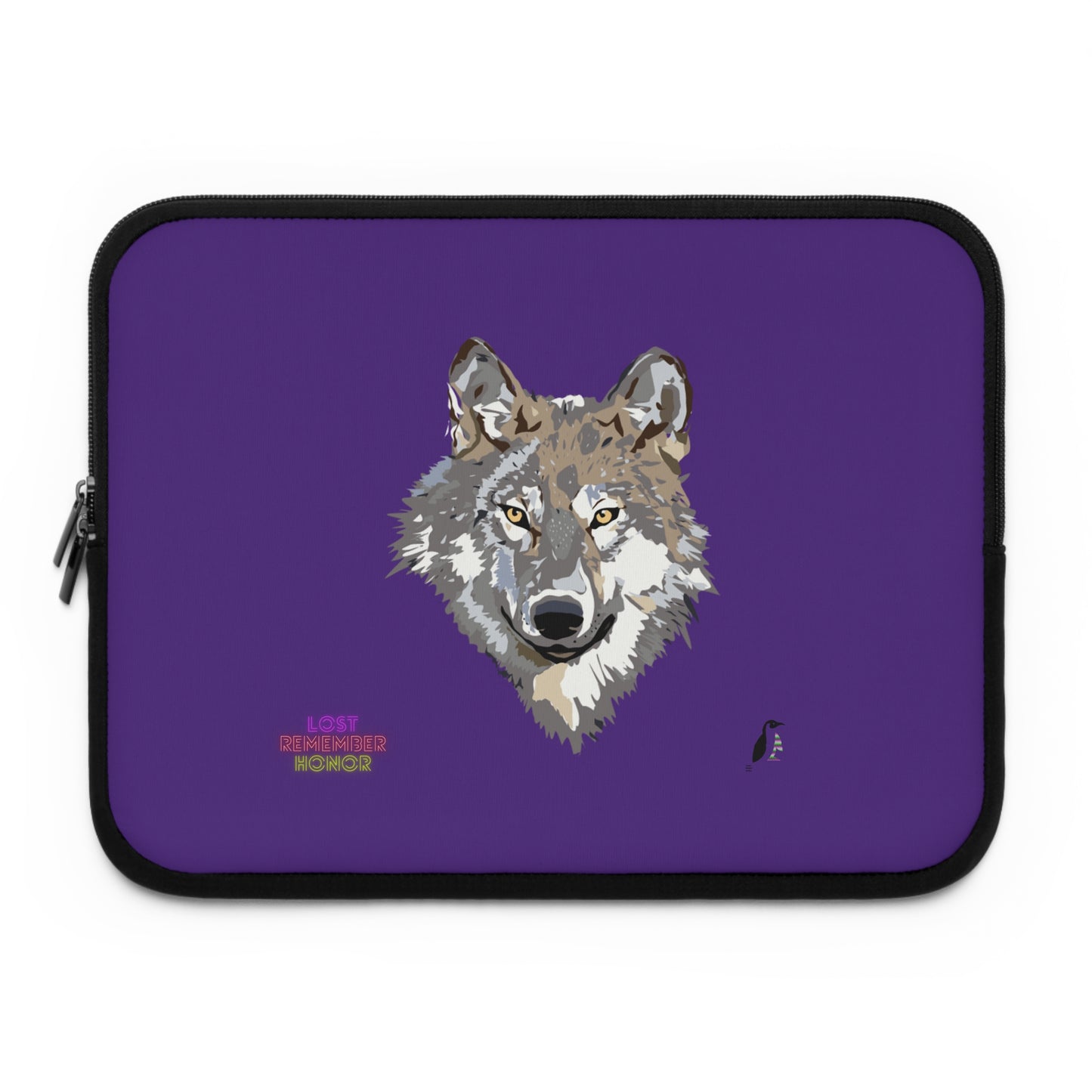 Laptop Sleeve: Wolves Purple