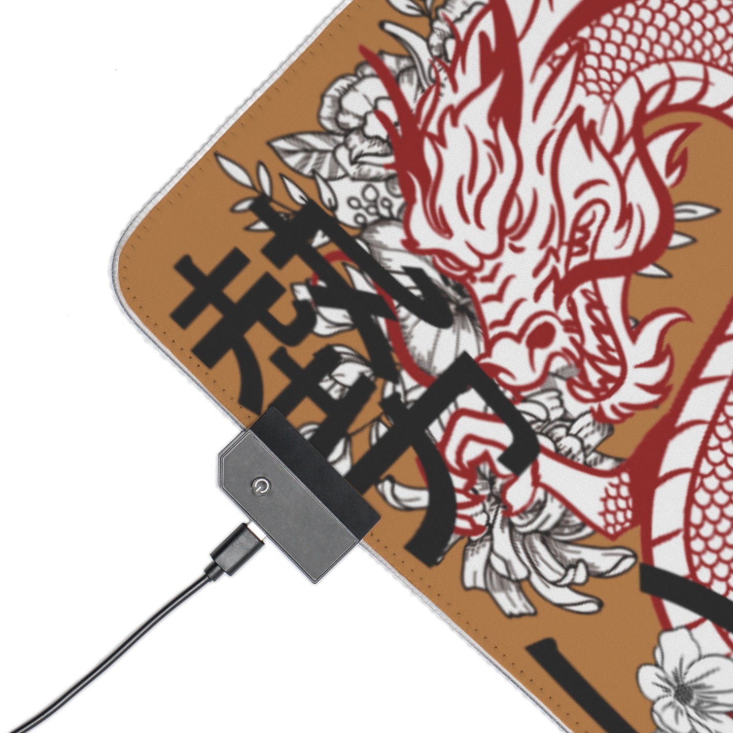 LED Gaming Mouse Pad: Dragons Lite Brown