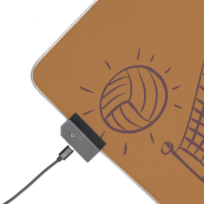 LED Gaming Mouse Pad: Volleyball Lite Brown