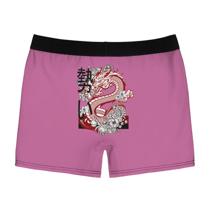 Men's Boxer Briefs: Dragons Lite Pink