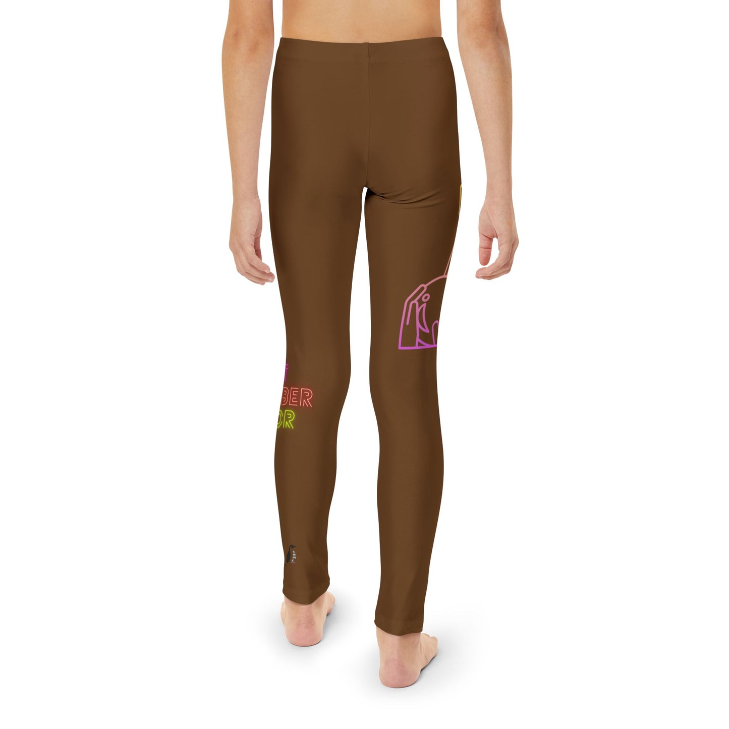 Youth Full-Length Leggings: Bowling Brown