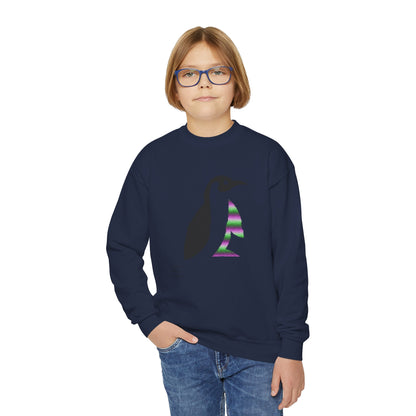 Youth Crewneck Sweatshirt: Crazy Penguin World Logo 