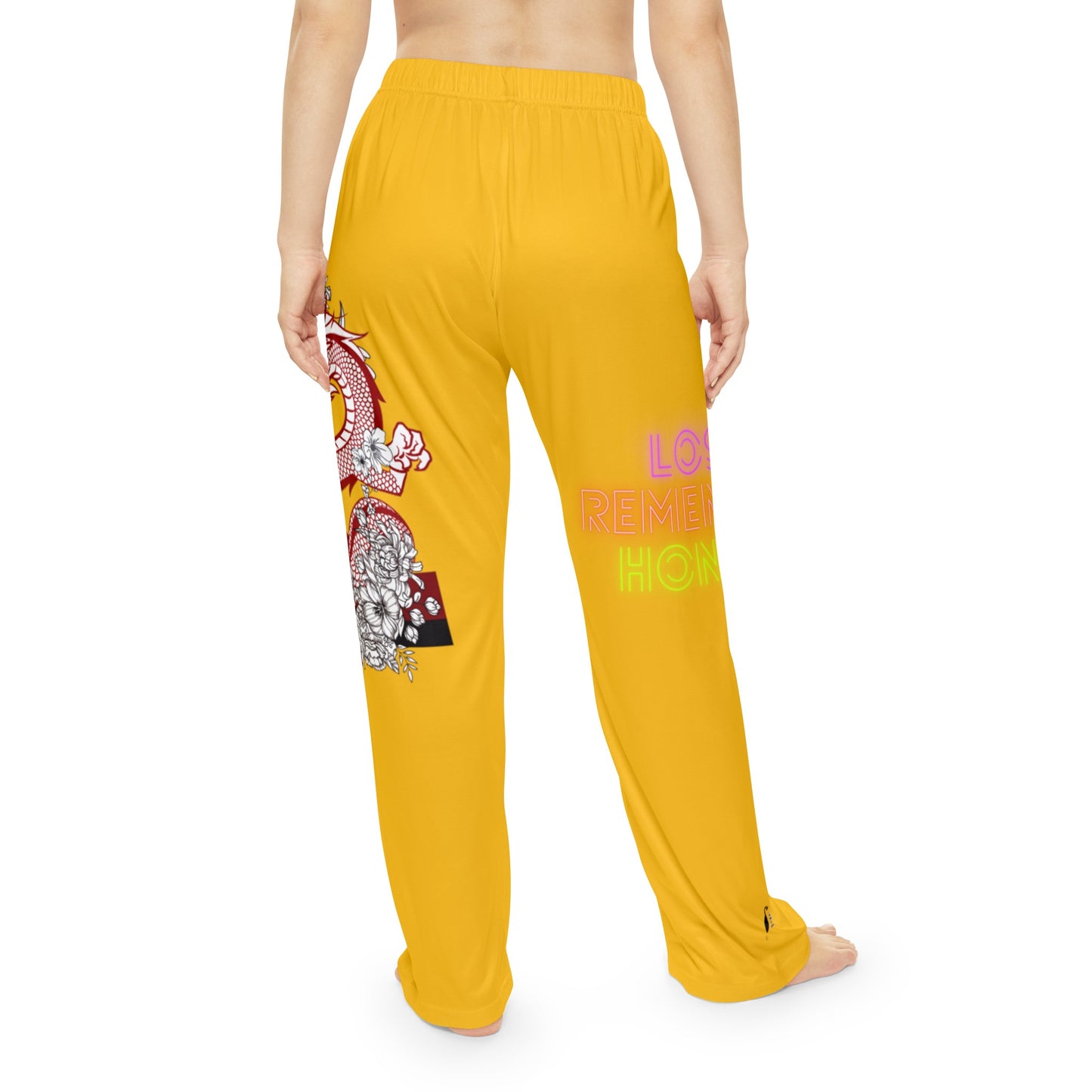 Women's Pajama Pants: Dragons Yellow