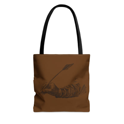 Tote Bag: Writing Brown