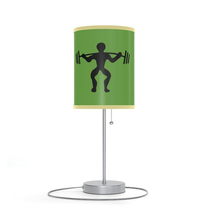 Lamp on a Stand, US|CA plug: Weightlifting Green