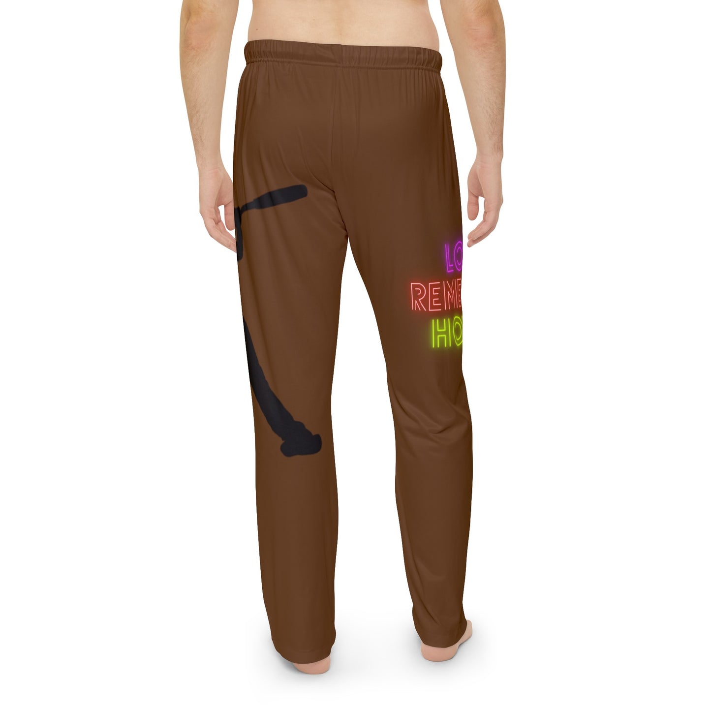 Men's Pajama Pants: Baseball Brown