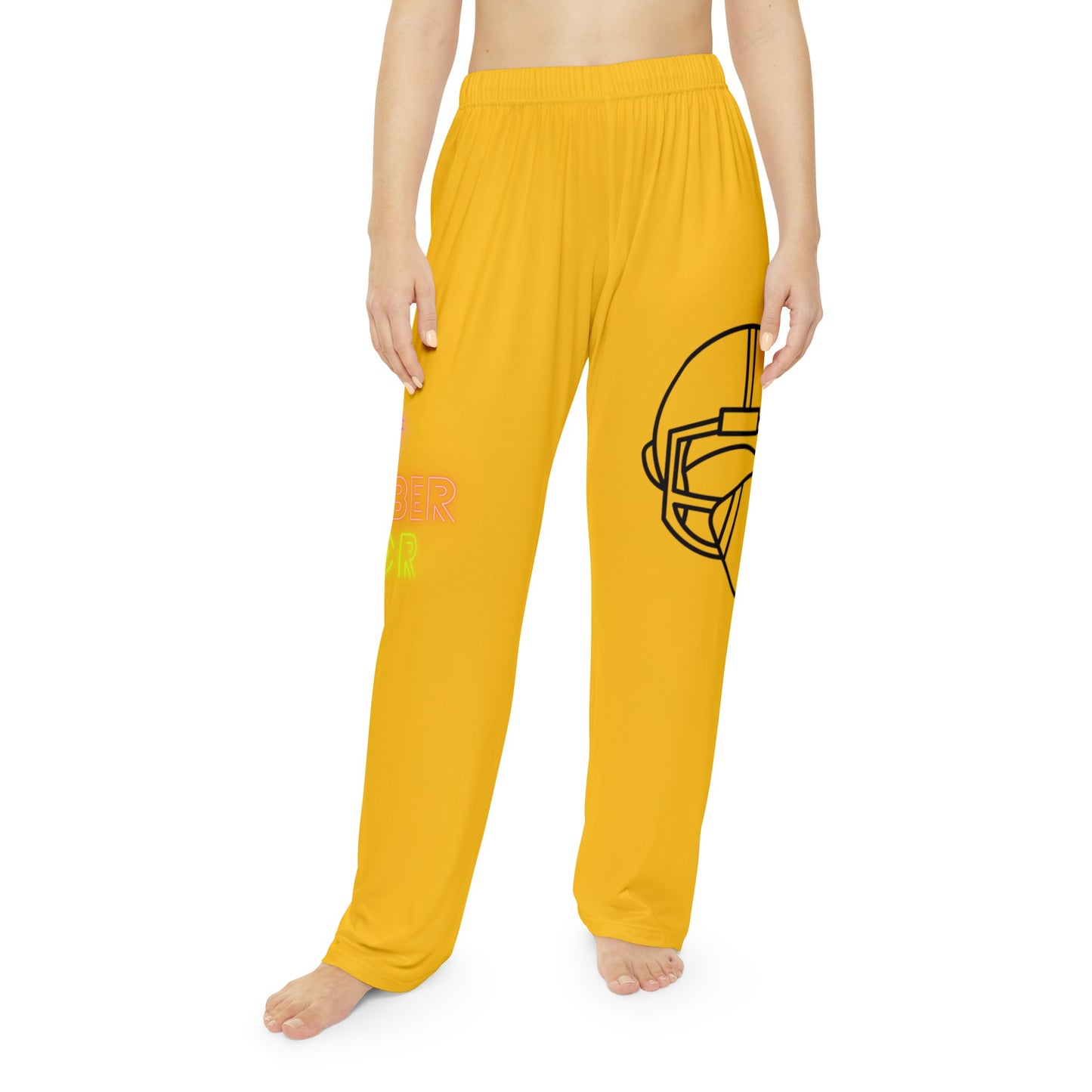 Women's Pajama Pants: Football Yellow