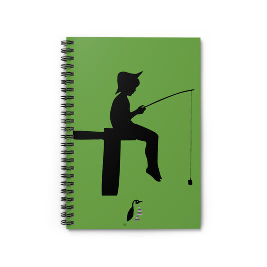 Spiral Notebook - Ruled Line: Fishing Green