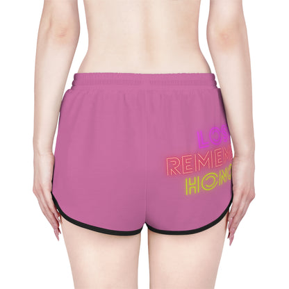 Women's Relaxed Shorts: Crazy Penguin World Logo Lite Pink