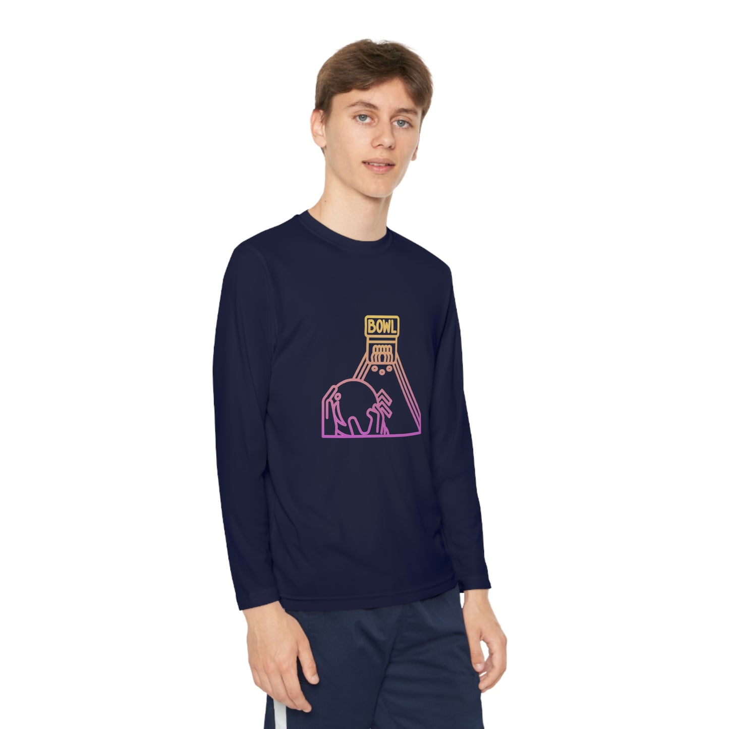 Youth Long Sleeve Competitor Tee: Bowling 