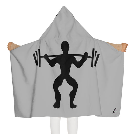 Youth Hooded Towel: Weightlifting Lite Grey