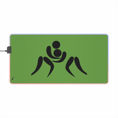 LED Gaming Mouse Pad: Wrestling Green