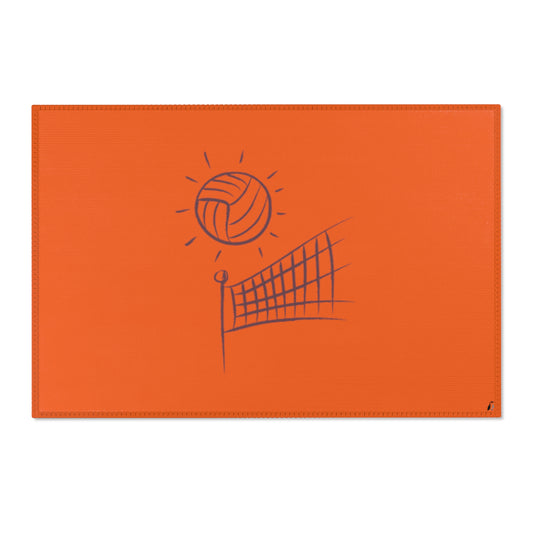 Area Rug (Rectangle): Volleyball Orange