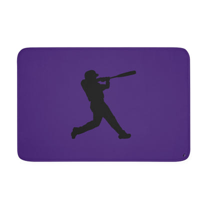 Memory Foam Bath Mat: Baseball Purple