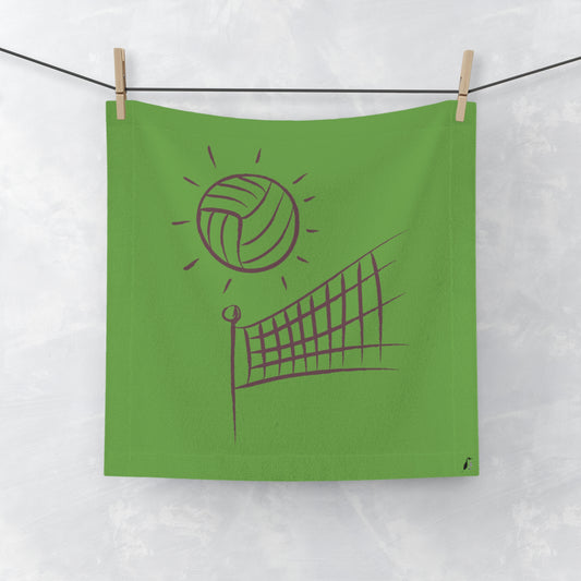Face Towel: Volleyball Green
