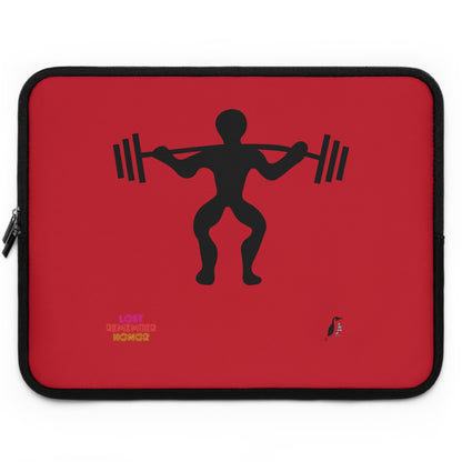 Laptop Sleeve: Weightlifting Dark Red