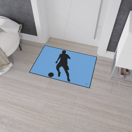 Heavy Duty Floor Mat: Soccer Lite Blue
