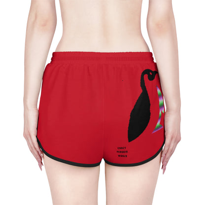 Women's Relaxed Shorts: Lost Remember Honor Dark Red