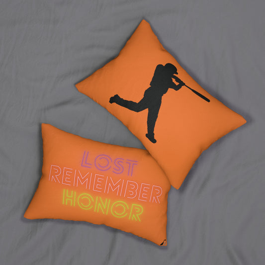 Spun Polyester Lumbar Pillow: Baseball Crusta