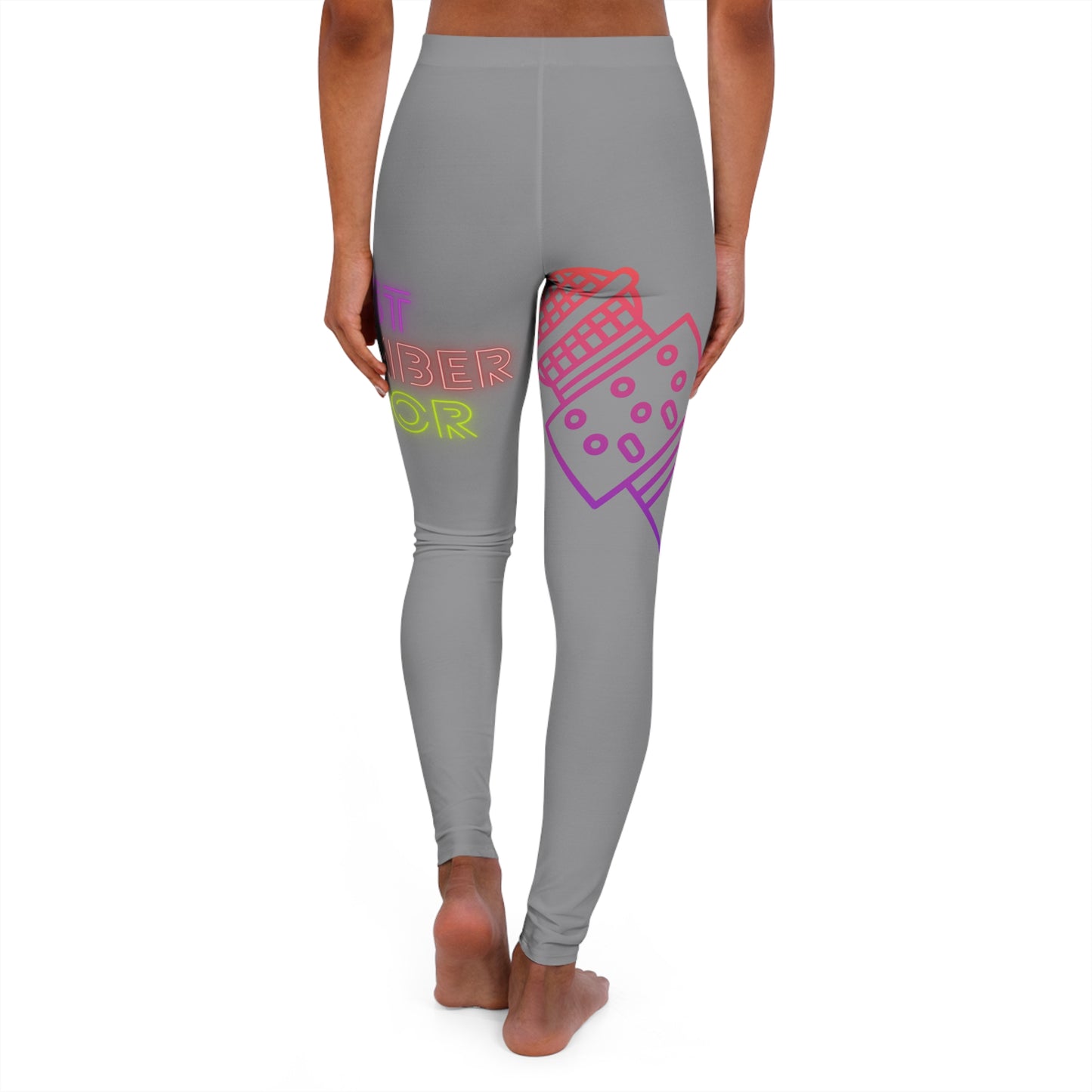 Women's Spandex Leggings: Music Grey