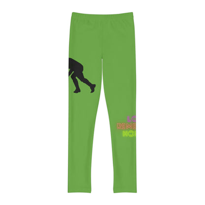 Youth Full-Length Leggings: Hockey Green