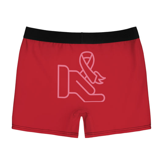 Men's Boxer Briefs: Fight Cancer Dark Red