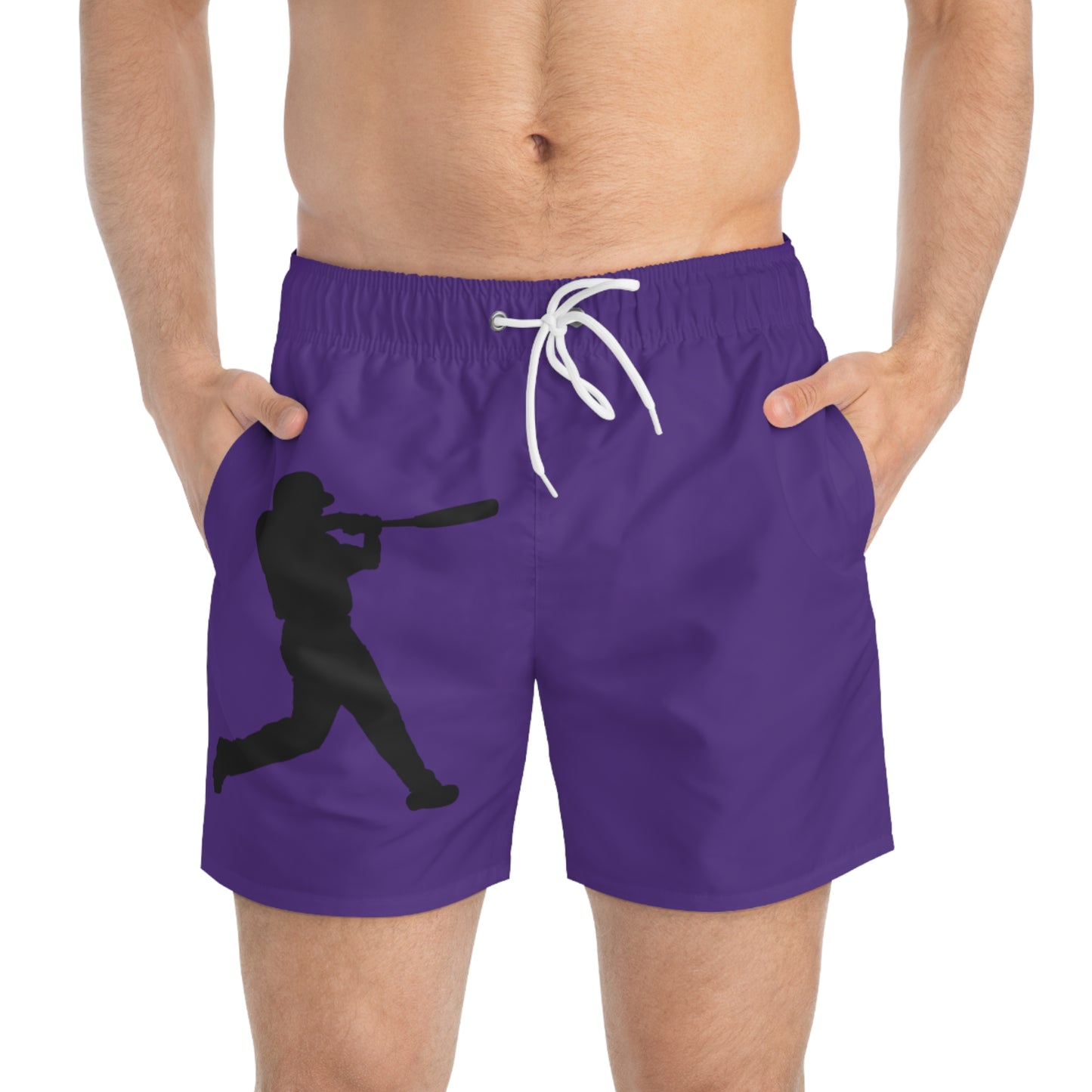 Swim Trunks: Baseball Purple