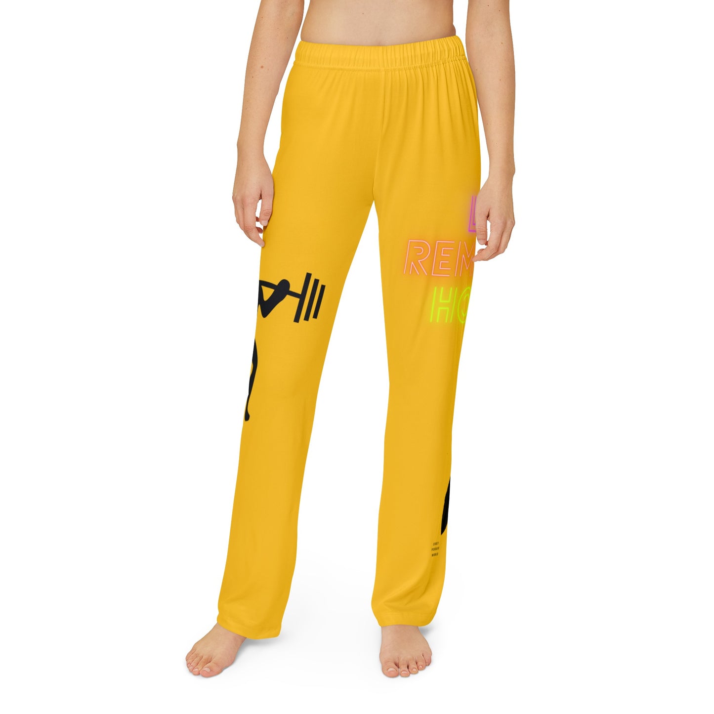 Kids Pajama Pants: Weightlifting Yellow