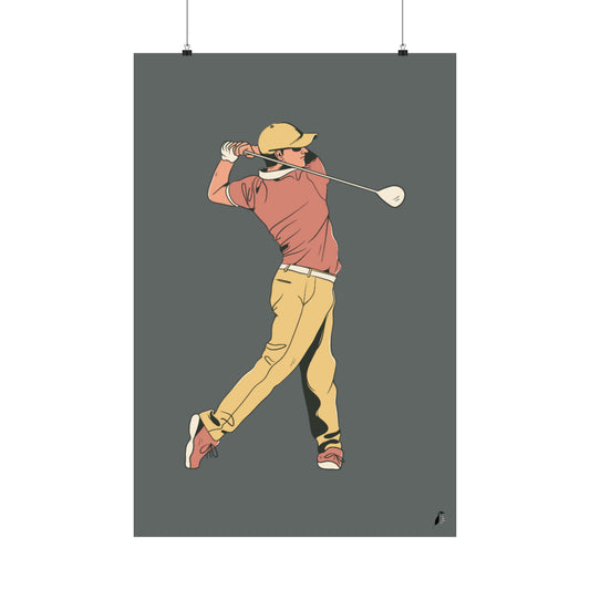 Premium Matte Vertical Posters: Golf Dark Grey