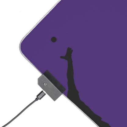 LED Gaming Mouse Pad: Tennis Purple