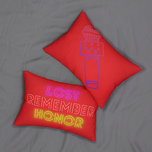 Spun Polyester Lumbar Pillow: Music Red