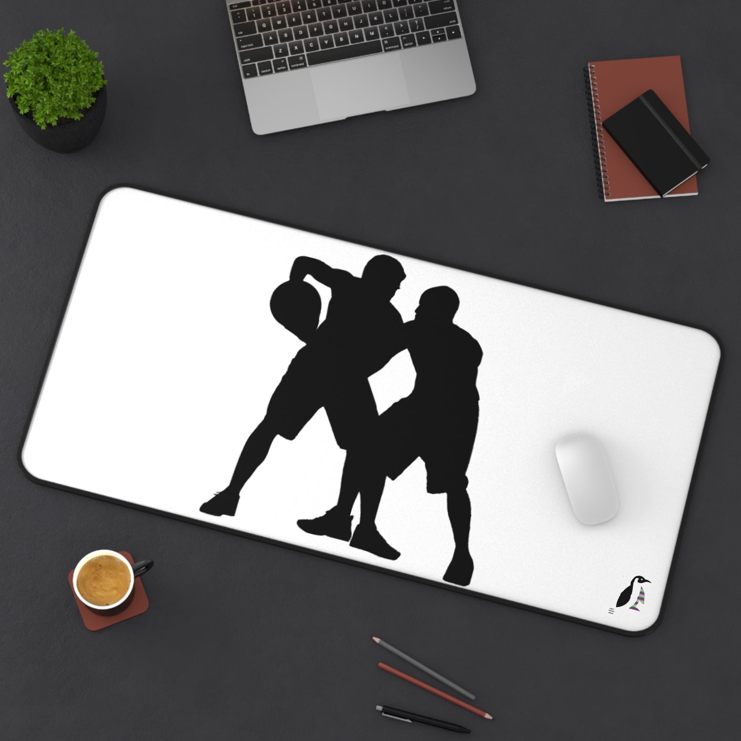 Desk Mat: Basketball White