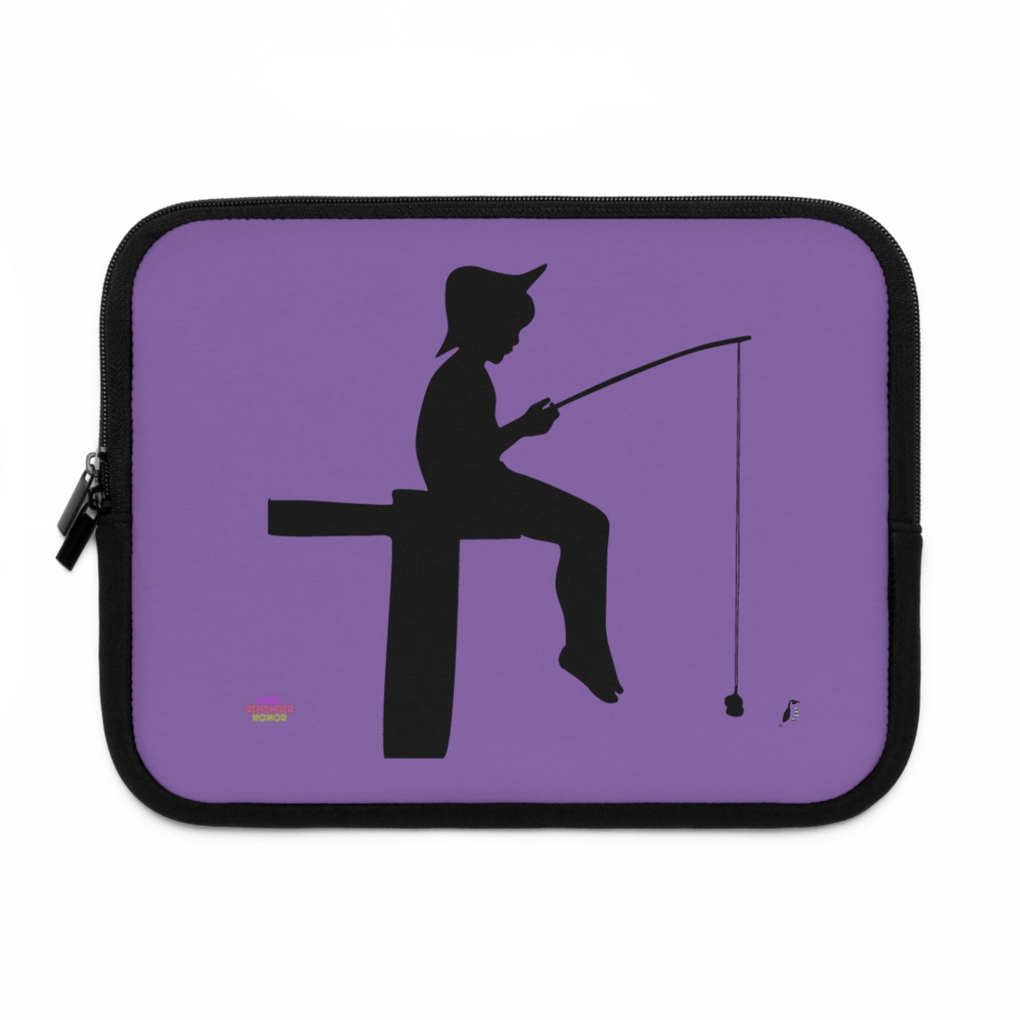 Laptop Sleeve: Fishing Lite Purple