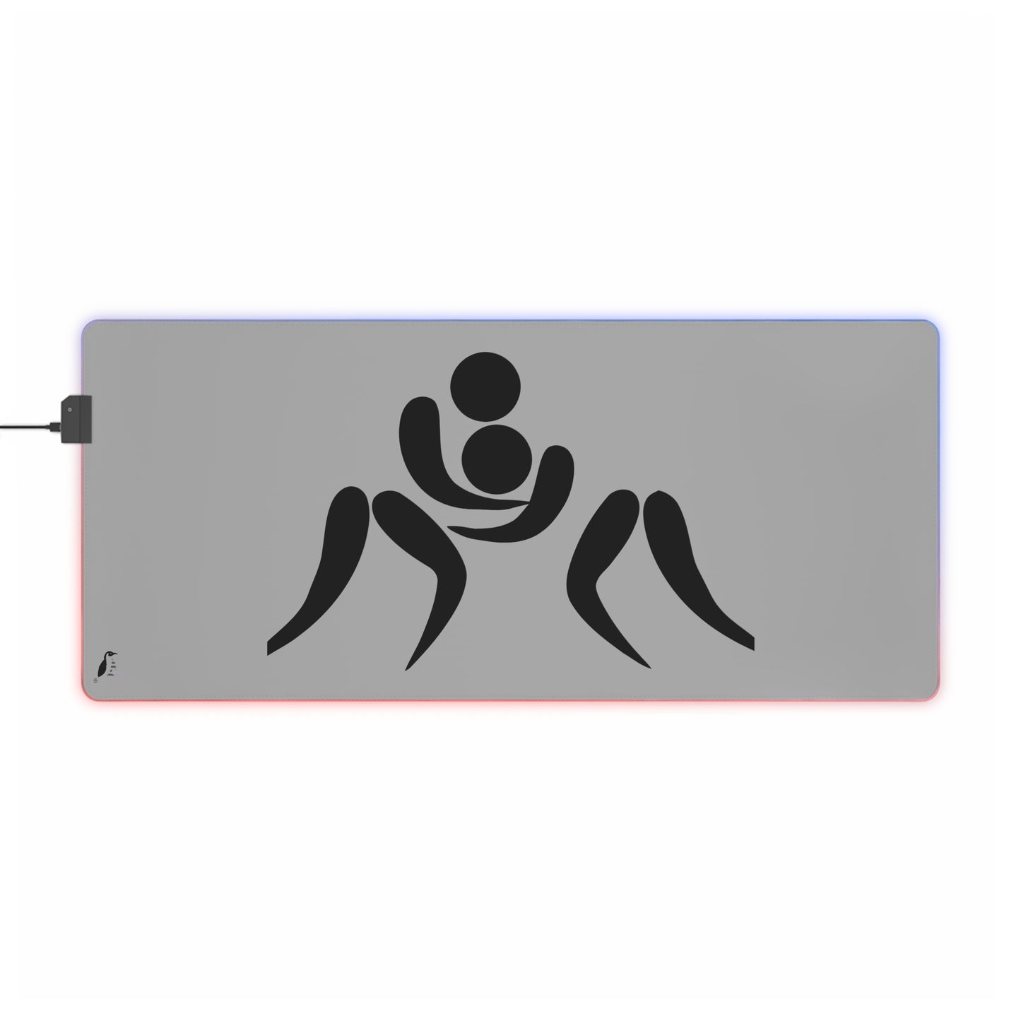 LED Gaming Mouse Pad: Wrestling Lite Grey