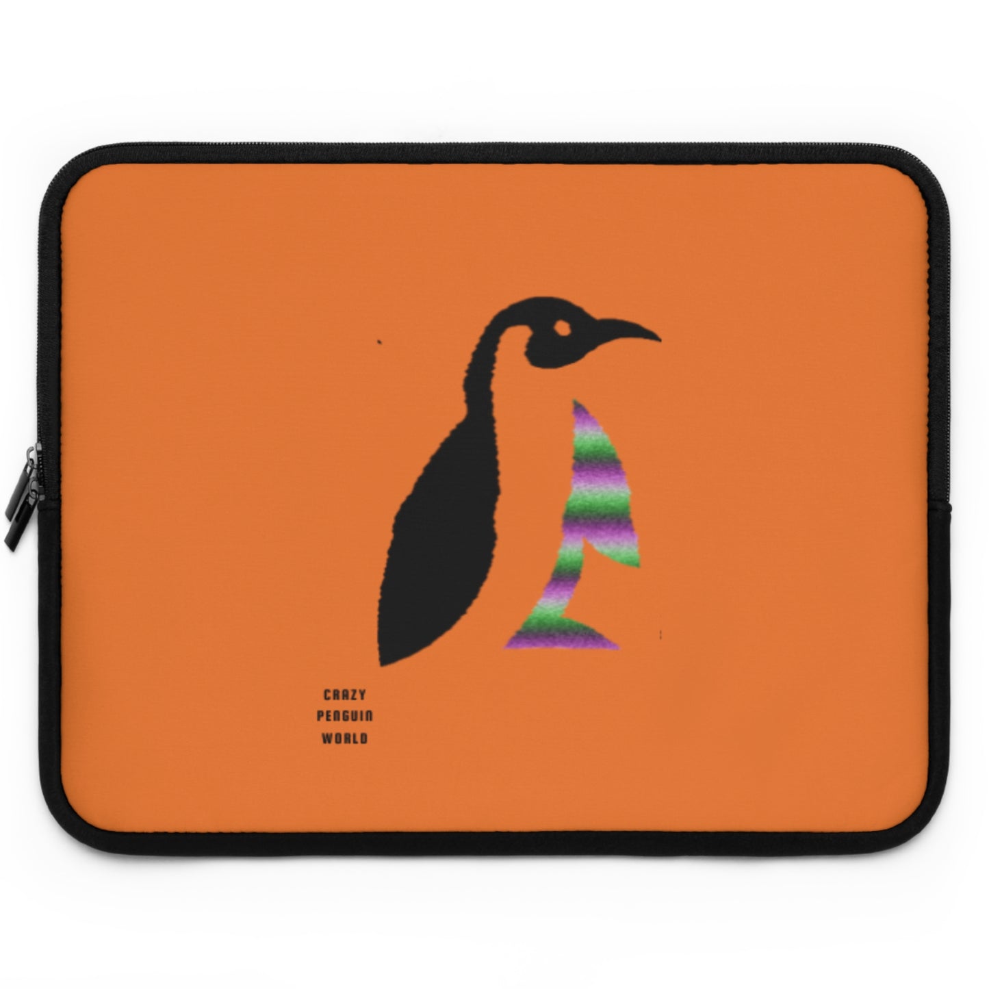 Laptop Sleeve: Crazy Penguin World Logo Crusta