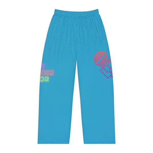 Women's Pajama Pants: Music Turquoise