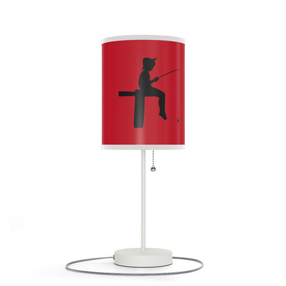 Lamp on a Stand, US|CA plug: Fishing Dark Red