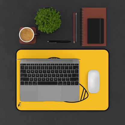 Desk Mat: Football Yellow