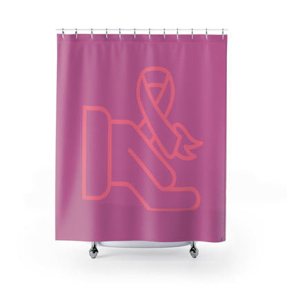 Shower Curtains: #1 Fight Cancer Lite Pink