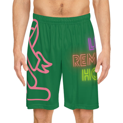 Basketball Shorts: Fight Cancer Dark Green