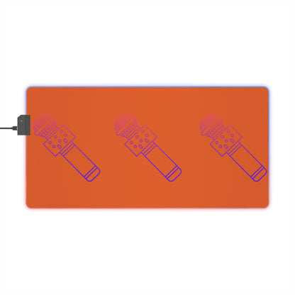 LED Gaming Mouse Pad: Music Orange