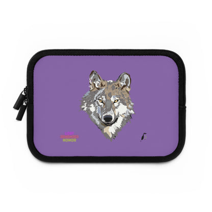 Laptop Sleeve: Wolves Lite Purple